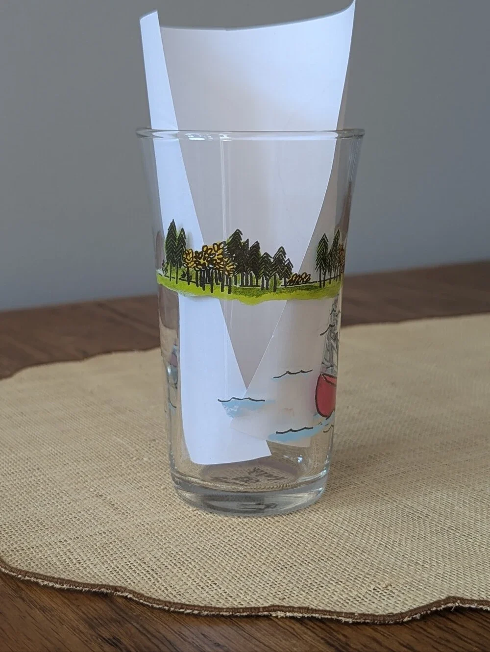 Anthropologie Menagerie Molly Hatch Hello Friend Canoe Juice Glass